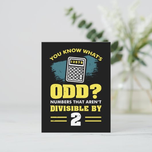 Math Math Teacher Pun Geschenk Postkarte (Stehend Vorderseite)