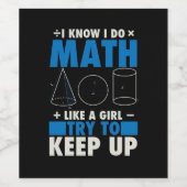 Math Math Teacher Pun Geschenk Weinetikett (Einzelnes Label)