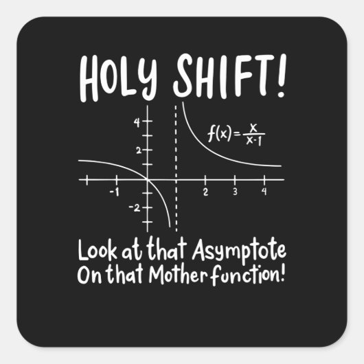 Math Mathematics Quadratischer Aufkleber (Vorderseite)