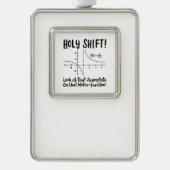 Math Mathematics Rahmen-Ornament Silber (Vorderseite)