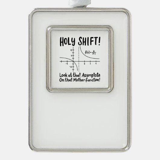 Math Mathematics Rahmen-Ornament Silber (Vorderseite)