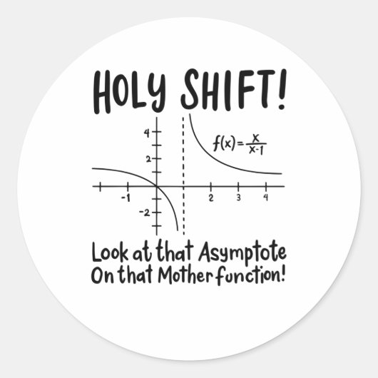 Math Mathematics Runder Aufkleber (Vorderseite)