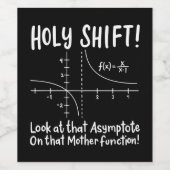 Math Mathematics Weinetikett (Einzelnes Label)