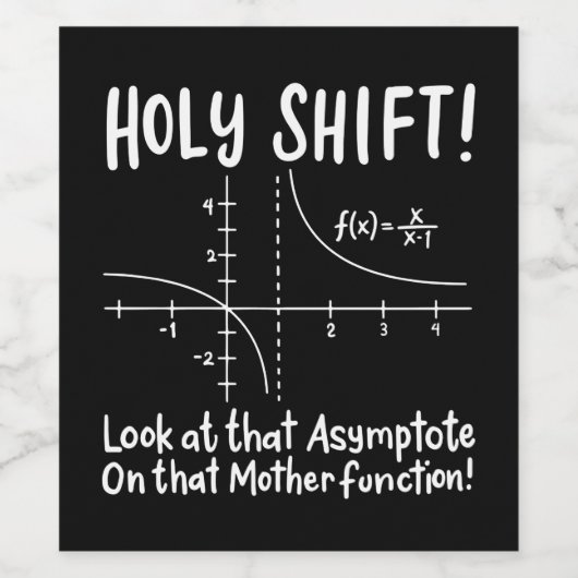 Math Mathematics Weinetikett (Einzelnes Label)