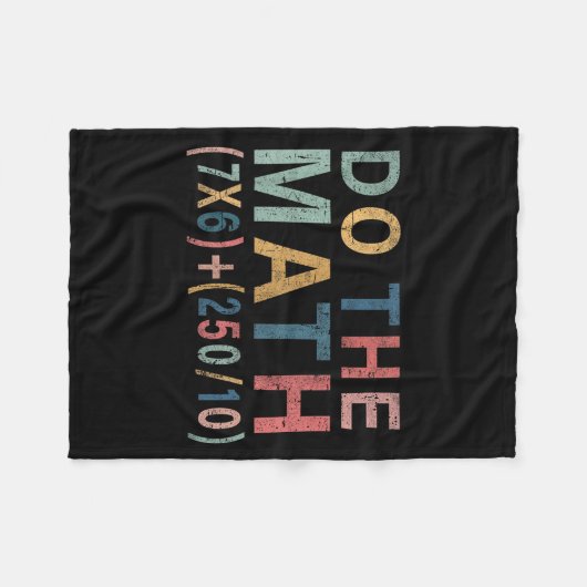 Math Meme Funny Gift For Teacher, Student Men Wome Fleecedecke (Vorderseite (Horizontal))