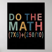 Math Meme Funny Gift For Teacher, Student Men Wome Poster (Vorne)