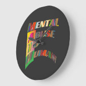 Math Mental Abuse to Humans Große Wanduhr (Winkel)