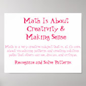 Math Mindsets Poster-Erkennen und Lösen von Muster Poster (Vorne)