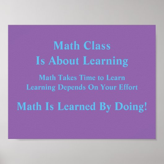 Math Mindsets Poster gelernt durch Doing (Vorne)
