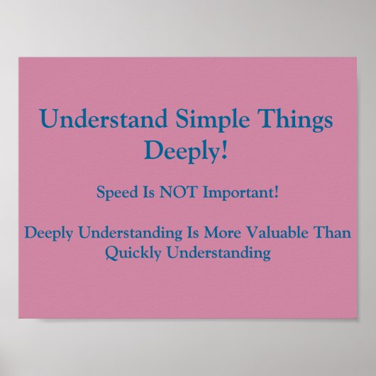 Math Mindsets Poster versteht tief (Vorne)