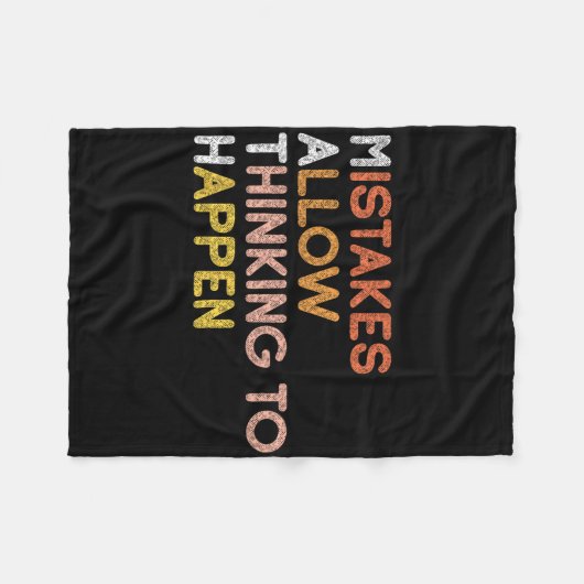 Math Mistakes Allow Thinking To Happen Mathematics Fleecedecke (Vorderseite (Horizontal))