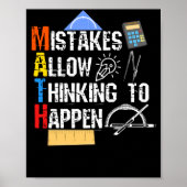 Math. Mistakes Allow Thinking To Happen Poster (Vorne)
