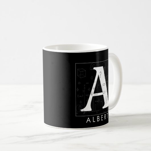 Math Monogram - Buchstabe A Kaffeetasse (VorderseiteRechts)