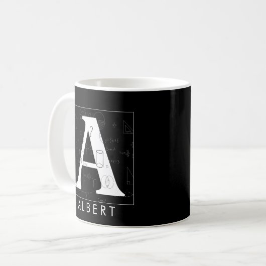 Math Monogram - Buchstabe A Kaffeetasse (Vorderseite Links)