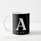 Math Monogram - Buchstabe A Kaffeetasse (Links)