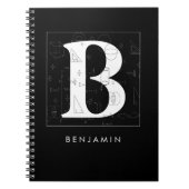 Math Monogram - Buchstabe B Notizblock (Vorderseite)