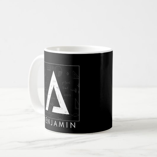 Math Monogram - Delta Symbol Coffee Tasse (Vorderseite Links)