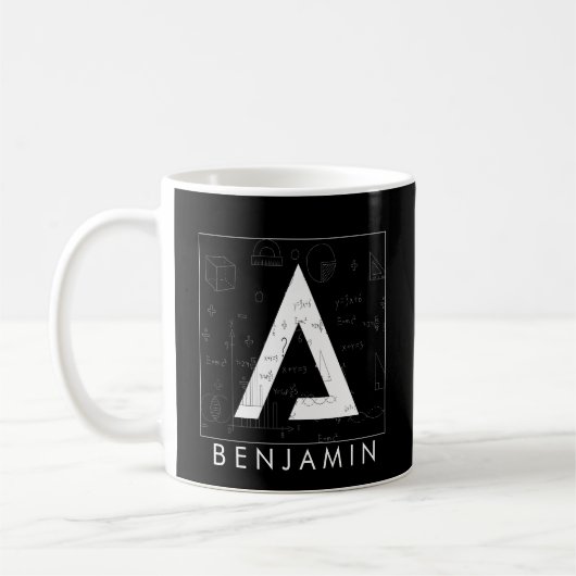 Math Monogram - Delta Symbol Coffee Tasse (Links)