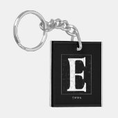 Math Monogram - Letter E Schlüsselanhänger (Vorderseite links)