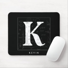 Math Monogram - Letter K Mousepad