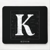Math Monogram - Letter K Mousepad (Vorne)