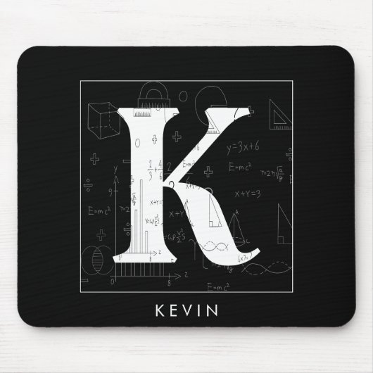 Math Monogram - Letter K Mousepad (Vorne)