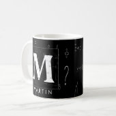 Math Monogram - Letter M Kaffeetasse (Vorderseite Links)