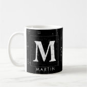 Math Monogram - Letter M Kaffeetasse (Links)