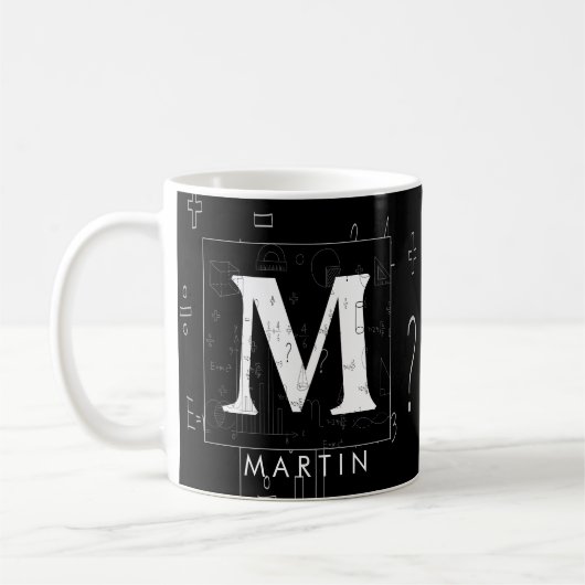 Math Monogram - Letter M Kaffeetasse (Links)