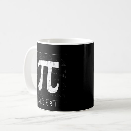 Math Monogram - Pi Symbol Kaffeetasse (Vorderseite Links)