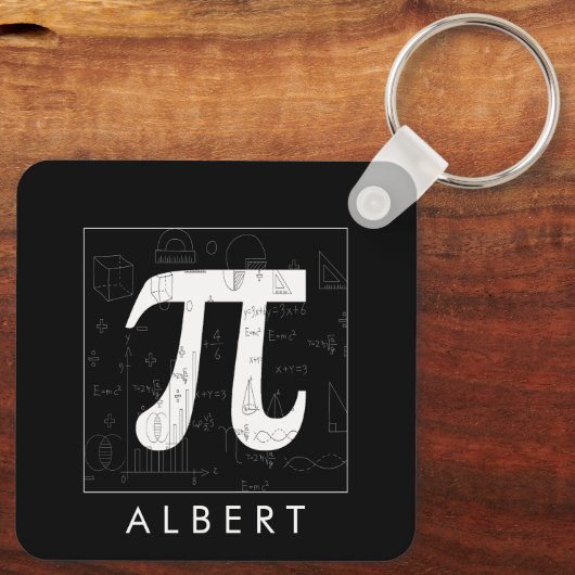 Math Monogram - Pi Symbol Schlüsselanhänger (Rückseite)