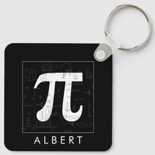 Math Monogram - Pi Symbol Schlüsselanhänger (Rückseite)