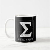 Math Monogram - Sigma Symbol Coffee Tasse (Links)