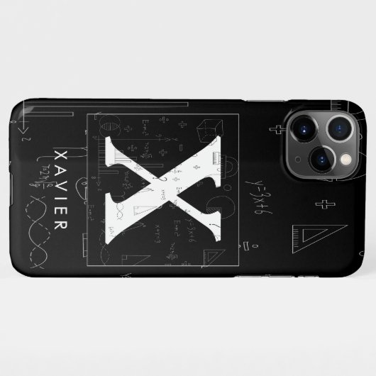 Math Monogram - Xavier iPhone 11Pro Max Case Hülle (Rückseite (Horizontal))