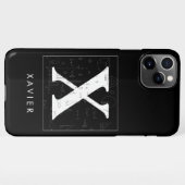 Math Monogram - Xavier iPhone Hülle (Rückseite (Horizontal))