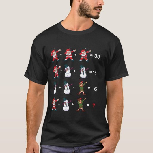 Math Nerd Funny Christmas Mathematik Lehrer Puzzle T-Shirt (Vorderseite)