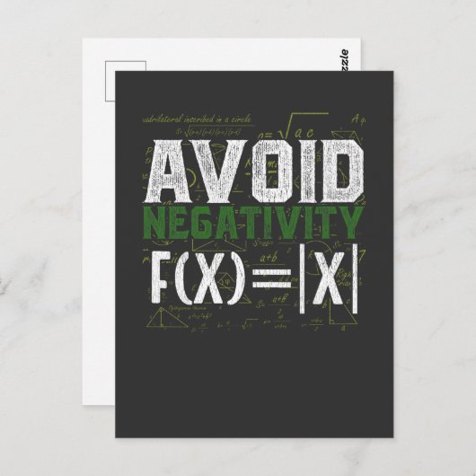 Math Nerd Science Absolute Value Spaß Postkarte (Vorne/Hinten)