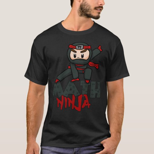 Math Ninja reitet Akademiker T-Shirt (Vorderseite)