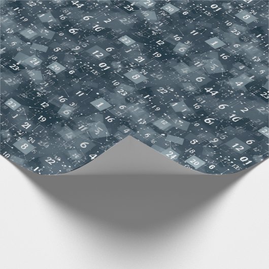 Math Numbers Abstrakt Geschenkpapier (Ecke)