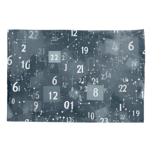 Math Numbers Abstrakt Kissenbezug (Rückseite-Links)