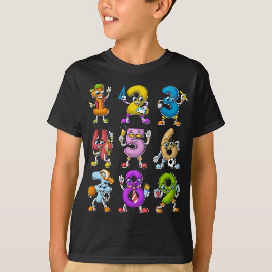 Math Numbers T-Shirt (Vorderseite)