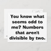 Math Odd Postcards Postkarte (Vorne/Hinten)