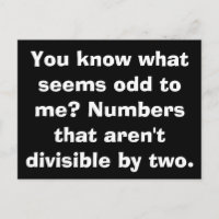 Math Odd Postcards