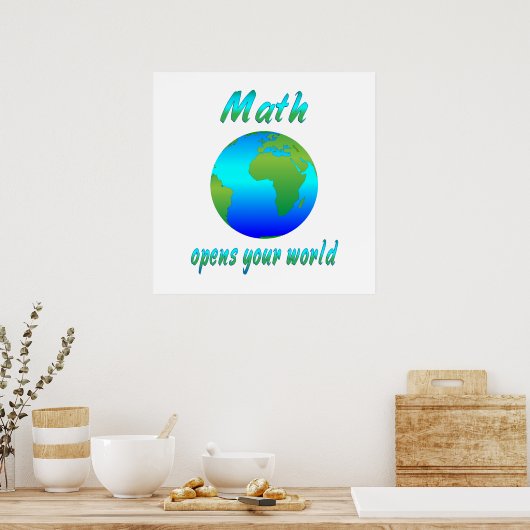 Math Opens Worlds Poster (Küche)