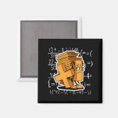 Math Overload Funny Equation Cartoon Magnet (Vorderseite/Rückseite)