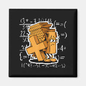 Math Overload Funny Equation Cartoon Magnet (Vorne)