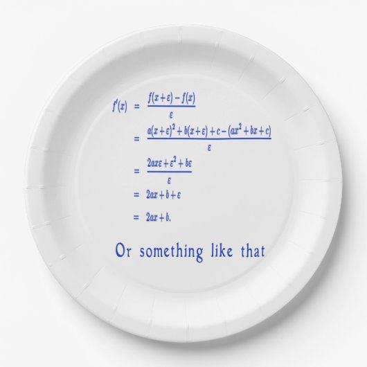 Math Pappteller (Vorderseite)