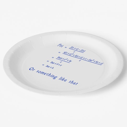 Math Pappteller (Schrägansicht)