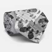 Math Patchwork schwarz-weiß Krawatte (Gerollt)