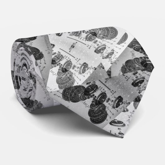 Math Patchwork schwarz-weiß Krawatte (Gerollt)